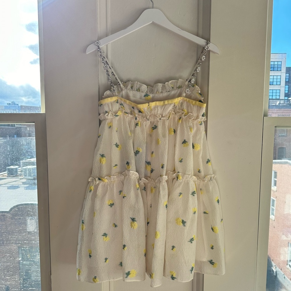 June Eleven White & Yellow Dress For Women/Girls